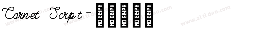 Cornet Script字体转换